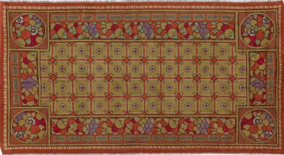 A Colorful Vintage French Art Deco Rug