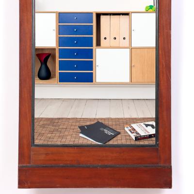 A Continental Regency style mahogany pier mirror early 19th C 