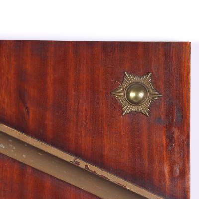 A Continental Regency style mahogany pier mirror early 19th C 