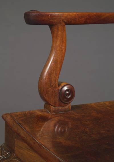 A Cuban Mahogany Armchair The Back In The Form Of A Paper Scroll