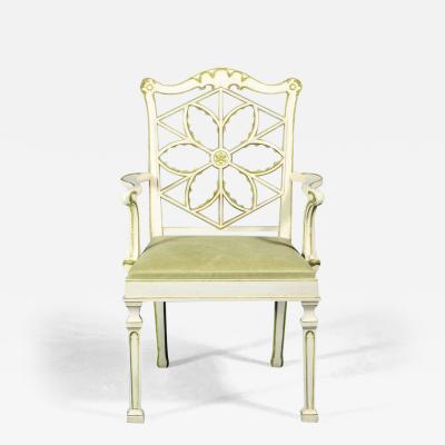 A Custom Painted Chippendale Style Armchair