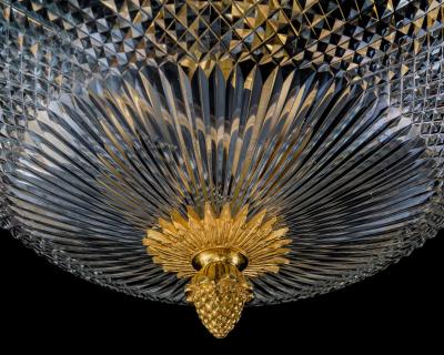 A DIAMOND CUT EDWARDIAN BOWL LIGHT