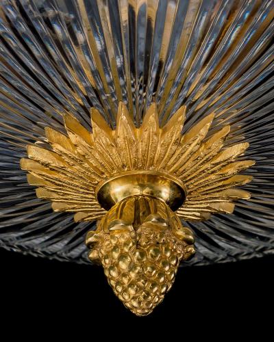 A DIAMOND CUT EDWARDIAN BOWL LIGHT