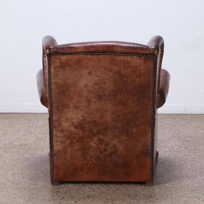 A Danish Leather Wing Chair C 1950 