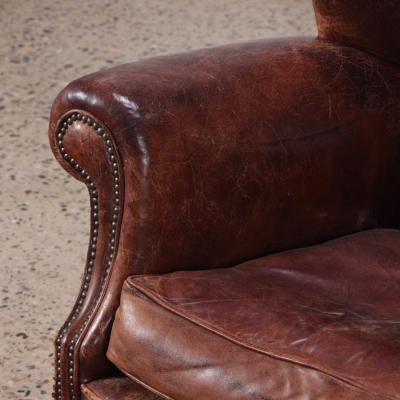 A Danish Leather Wing Chair C 1950 