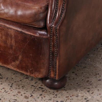 A Danish Leather Wing Chair C 1950 