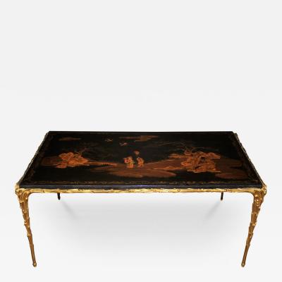 A Diminutive 19th Century Chinoiserie Black Lacquered Panel