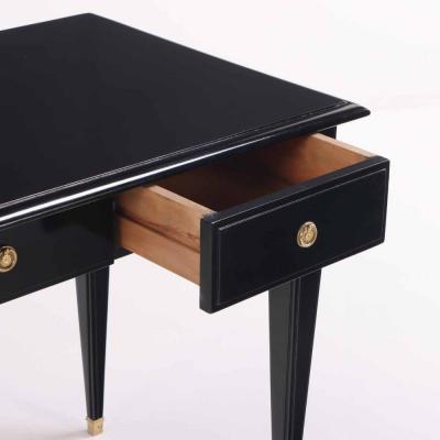 A Directoire style ebonized mahogany writing desk bureau plat C 1945 