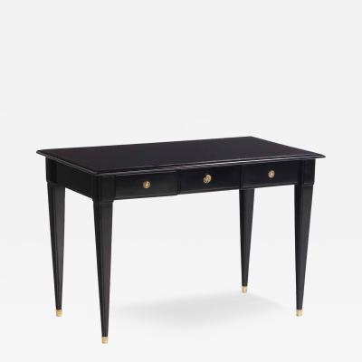A Directoire style ebonized mahogany writing desk bureau plat C 1945 