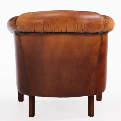 A Dutch Art Deco style Leather Club Chair C 1950 