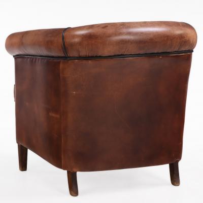 A Dutch Art Deco style Leather Club Chair C 1960 