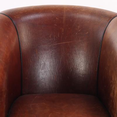 A Dutch Leather Club Chair C 1950 