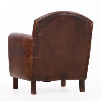 A Dutch Leather Club Chair C 1950 