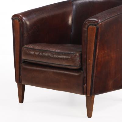 A Dutch Leather Club Chair C 1960 