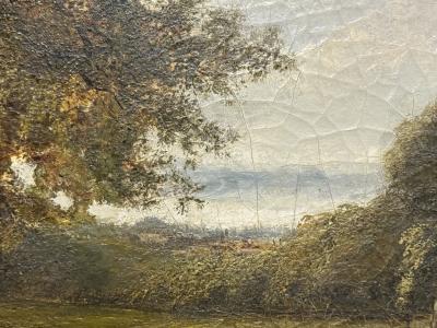 A EVERARD READ ANTIQUE ENGLISH BEAULIEUS OAK PAINTING BY A EVERARD READ