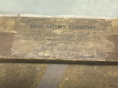 A EVERARD READ ANTIQUE ENGLISH BEAULIEUS OAK PAINTING BY A EVERARD READ