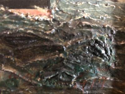 A F Gie se Lusitania Cunard liner Nautical Ship painting 1907