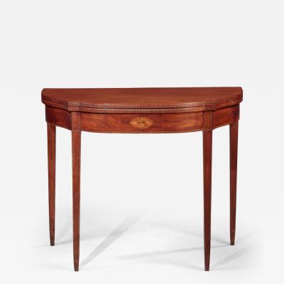 A FEDERAL EAGLE INLAID CARD TABLE
