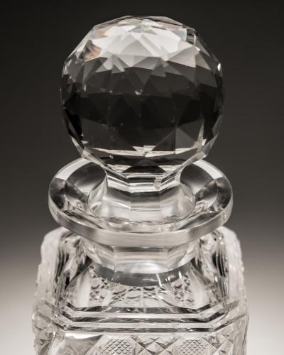 A FINE PAIR OF CRYSTAL WHISKEY DECANTERS