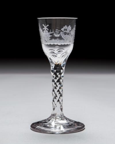 A FINE PAIR OF ENGRAVED WINES