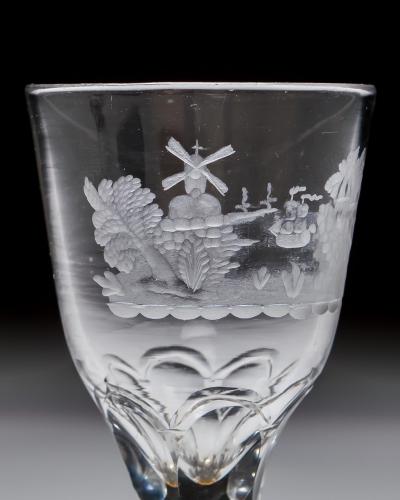 A FINE PAIR OF ENGRAVED WINES