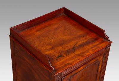 A FINE PAIR OF GEORGE III BEDSIDE CUPBOARDS