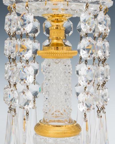 A FINE PAIR OF REGENCY ORMOLU MOUNTED BLADES LUSTRES