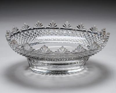 A FINE REGENCY FAN EDGE FRUIT BOWL