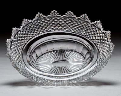A FINE REGENCY FAN EDGE FRUIT BOWL