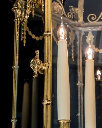 A FINE REGENCY LANTERN ATTRIBUTED TO WILLIAM COLLINS