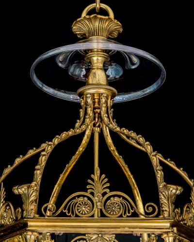 A FINE REGENCY LANTERN ATTRIBUTED TO WILLIAM COLLINS