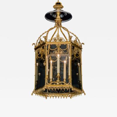 A FINE REGENCY LANTERN ATTRIBUTED TO WILLIAM COLLINS