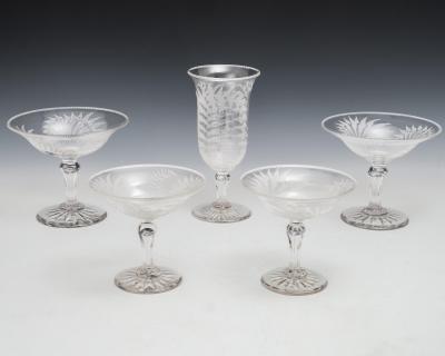 A FINE TABLE SERVICE FINELY ENGRAVED WITH FERN DECORATION