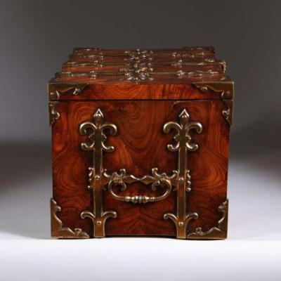 A Fine 17th C William and Mary Kingwood Strongbox or Coffre Fort Circa 1690