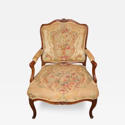 A Fine 18th Century French Louis XV Birch Armchair