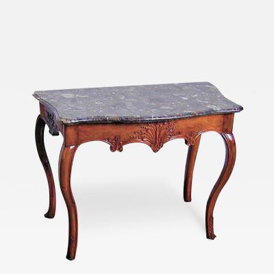 A Fine 18th Century French R gence Walnut and Marble Console