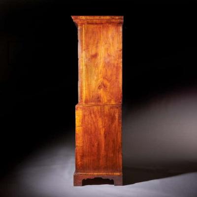 A Fine 18th Century George II Figured Walnut Chest on Chest or Tallboy 1740