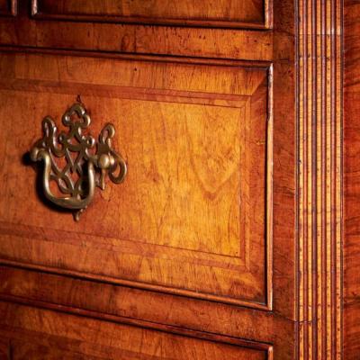 A Fine 18th Century George II Figured Walnut Chest on Chest or Tallboy 1740