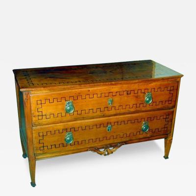 A Fine 18th Century Italian Louis XVI Two Drawer Commode