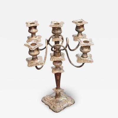 A Fine 19th Century English Five Light Candelabra