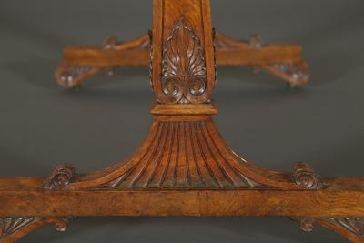 A Fine Burr Elm Regency Writing Table