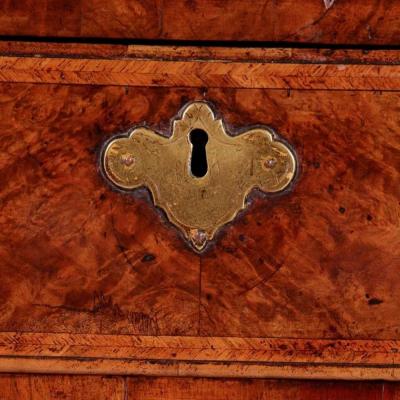 A Fine Early 18th Century George I Burr Walnut Bureau Bookcase Circa 1715