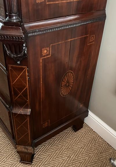 A Fine English George III Mahogany Cabinet Linen Press