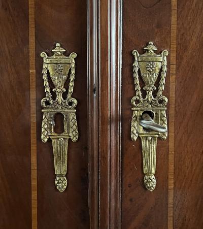 A Fine English George III Mahogany Cabinet Linen Press