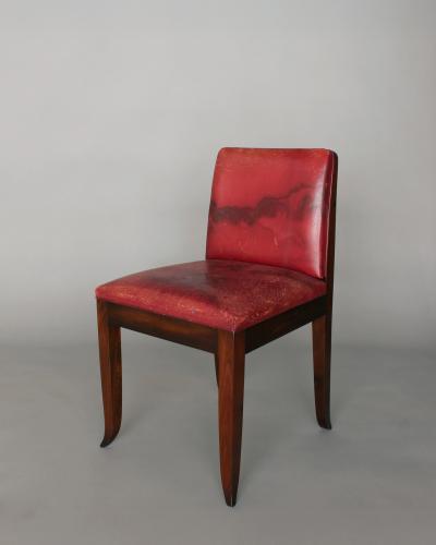 A Fine French Art Deco Mahogany Side Chairs