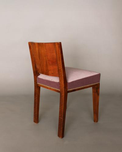A Fine French Art Deco Walnut Side Chair