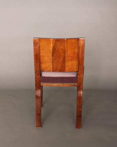 A Fine French Art Deco Walnut Side Chair