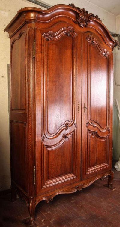A Fine French Louis XV period Walnut Bordelais Armoire