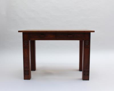 A Fine French Modernist Solid Oak Desk