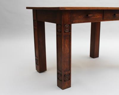 A Fine French Modernist Solid Oak Desk